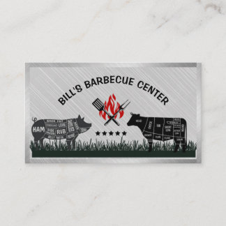 Visita Tarjeta de presentación de barbacoa de cinco estre