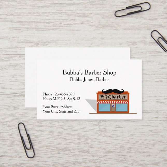Visita Tarjeta de presentación de barbería (Anverso/Reverso In Situ)
