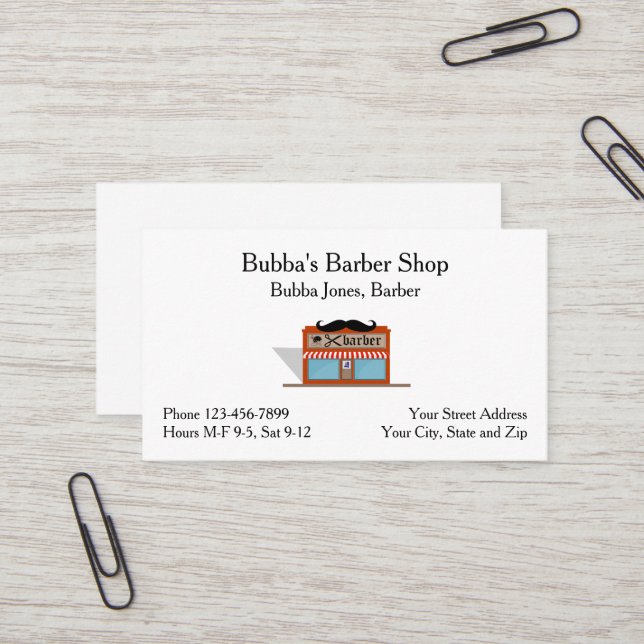 Visita Tarjeta de presentación de barbería (Anverso/Reverso In Situ)
