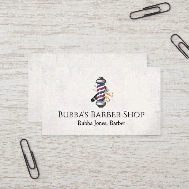 Visita Tarjeta de presentación de barbería (Anverso/Reverso In Situ)