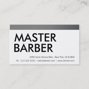 Visita Tarjeta de presentación de barbería con filo de na