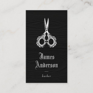 Visita Tarjeta de presentación de barbería masculina deco