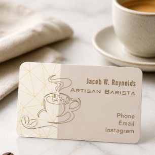 Visita Tarjeta de presentación de barista