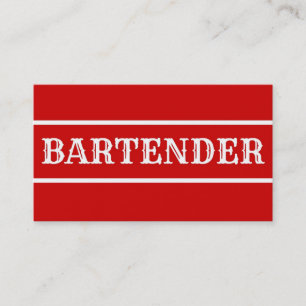 Visita Tarjeta de presentación de Barman