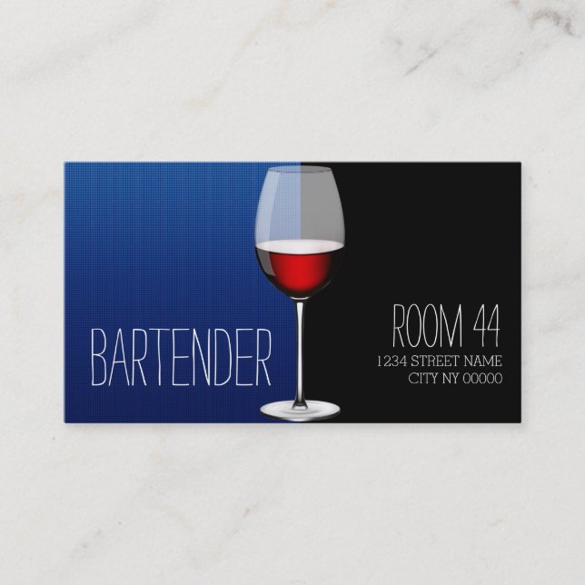 Visita Tarjeta de presentación de Barman Profesional (Anverso)