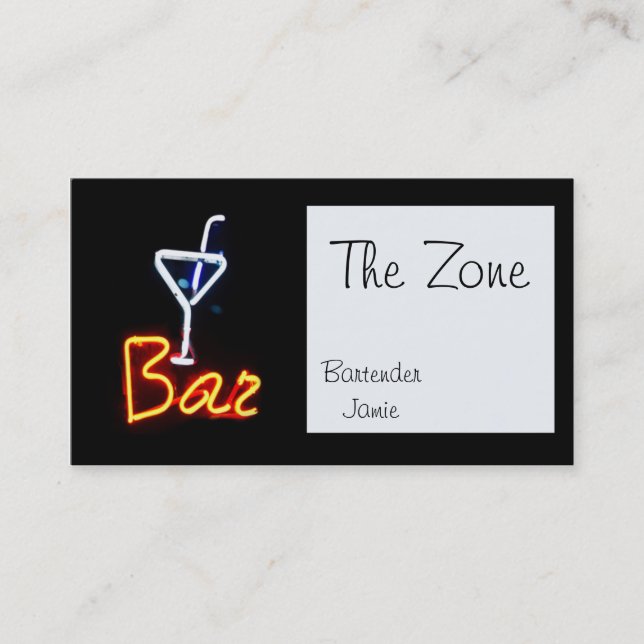 Visita Tarjeta de presentación de barras (Anverso)