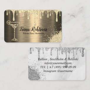 Visita Tarjeta de presentación de bartender para fiestas