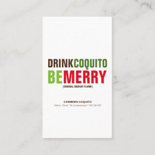 Visita Tarjeta de presentación de Bebida Coquito Sé Alegr