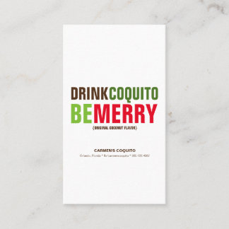 Visita Tarjeta de presentación de Bebida Coquito Sé Alegr