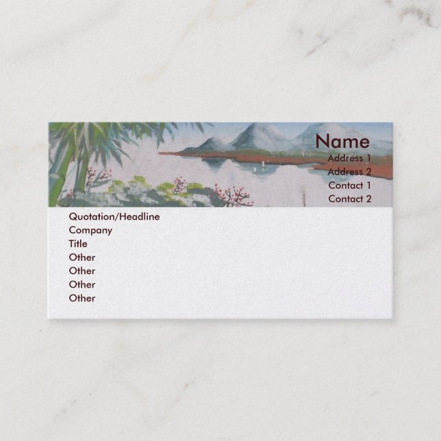 Visita Tarjeta de presentación de Beijing (Anverso)