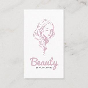 Visita Tarjeta de presentación de belleza con cara Chica