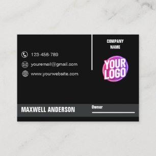 Visita Tarjeta de presentación de Black White Service