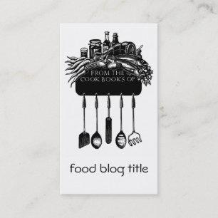 Visita Tarjeta de presentación de blog de comida