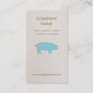 Visita Tarjeta de presentación de Blue Pig