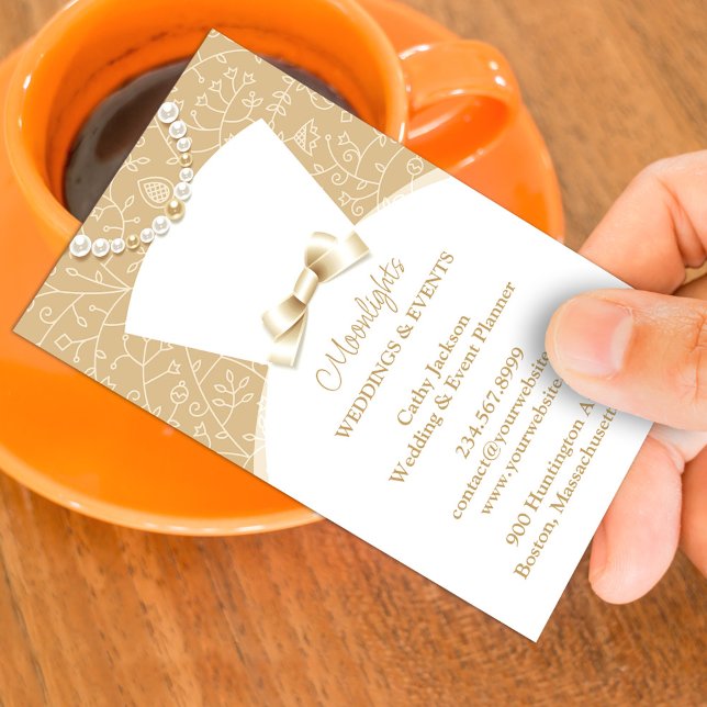 Visita Tarjeta de presentación de boda Bridal White Vress (Subido por el creador)