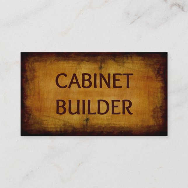 Visita Tarjeta de presentación de Cabinet Builder (Anverso)