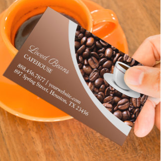 Visita Tarjeta de presentación de café Beans