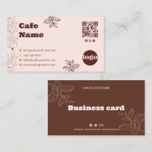 Tarjeta de presentación de café Boho Coffee