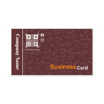 Tarjeta de presentación de café Burgundy Blush Cof
