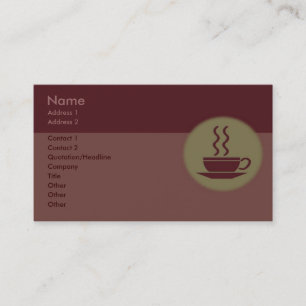 Visita Tarjeta de presentación de café caliente