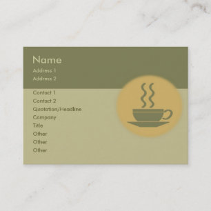 Visita Tarjeta de presentación de café caliente