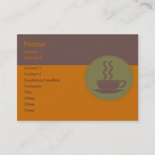 Visita Tarjeta de presentación de café caliente