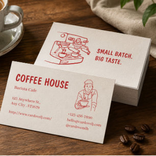 Visita Tarjeta de Presentación de Café Moderno