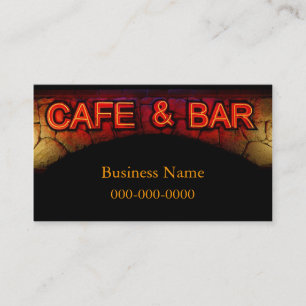 Visita Tarjeta de presentación de café y bar