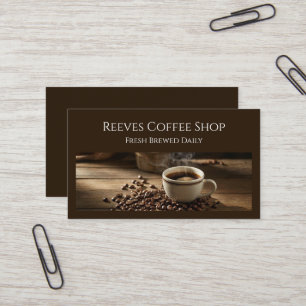 Visita Tarjeta de presentación de cafetería