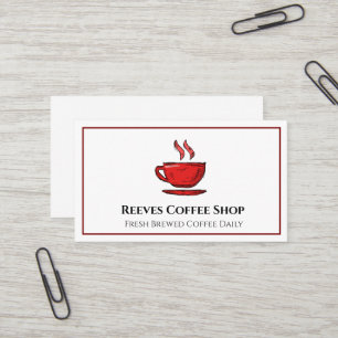 Visita Tarjeta de presentación de cafetería