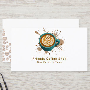 Visita Tarjeta de presentación de cafetería Diseño impr
