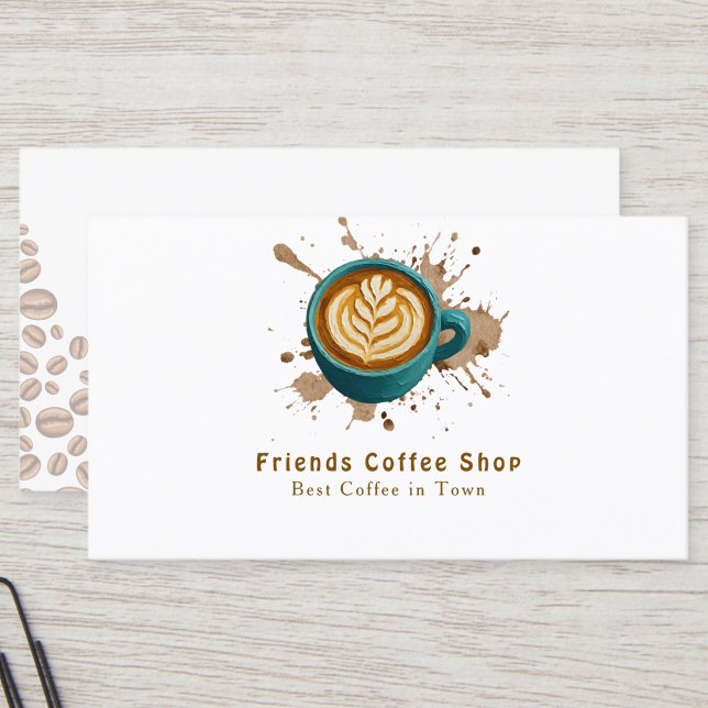 Visita Tarjeta de presentación de cafetería | Diseño impr (Subido por el creador)