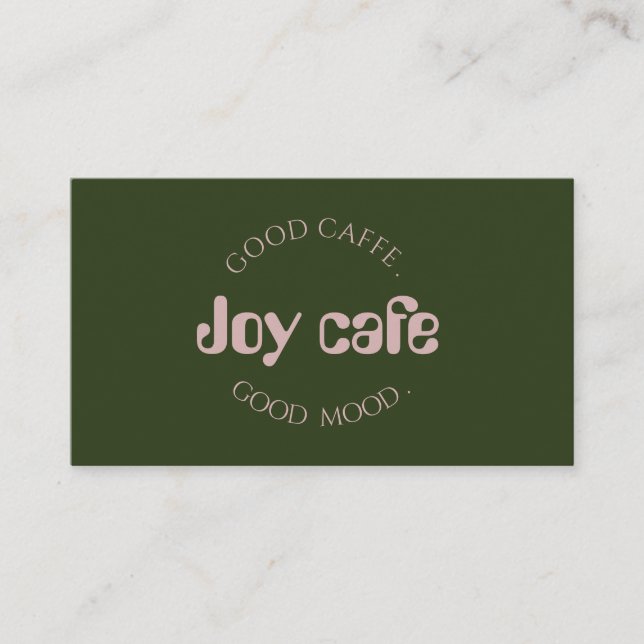 Visita Tarjeta de Presentación de Cafetería Moderna | Mar (Anverso)