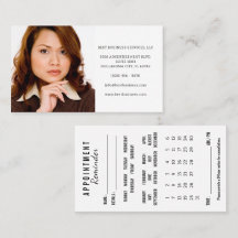 Tarjeta de presentación de calendario de recordato