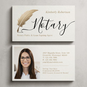 Visita Tarjeta de presentación de caligrafía notarial ele