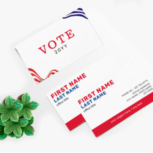 Visita Tarjeta de presentación de campaña política simple