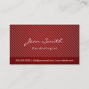 Visita Tarjeta de presentación de cardiólogo de franjas