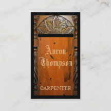 Tarjeta de presentación de carpintería