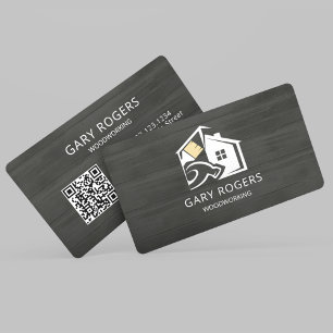 Visita Tarjeta de presentación de carpintería de código Q