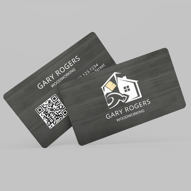 Visita Tarjeta de presentación de carpintería de código Q (Subido por el creador)