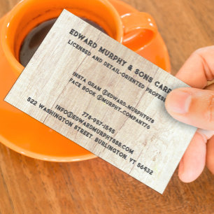 Visita Tarjeta de presentación de carpintería de construc