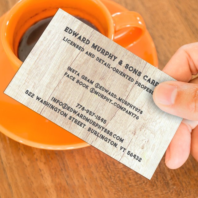 Visita Tarjeta de presentación de carpintería de construc (Subido por el creador)