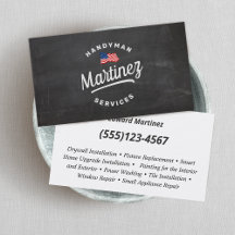 Tarjeta de presentación de carpintería de mano de 