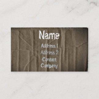 Visita Tarjeta de presentación de cartón con carga