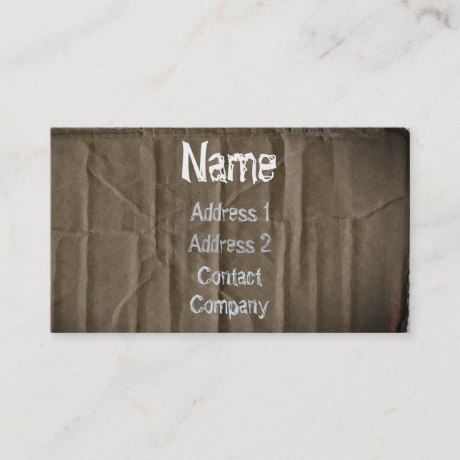 Visita Tarjeta de presentación de cartón con carga (Anverso)