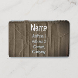 Visita Tarjeta de presentación de cartón con carga