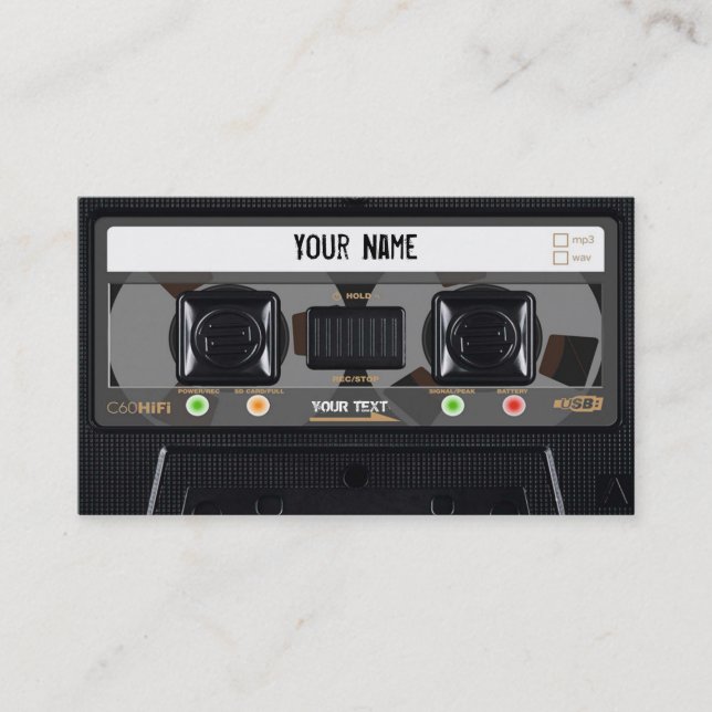 Visita Tarjeta de presentación de cassette (Anverso)