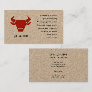 Visita Tarjeta de presentación de catering con logotipo v