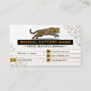 Visita Tarjeta de presentación de Cattery Bengal