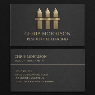 Visita Tarjeta de presentación de cercas residenciales